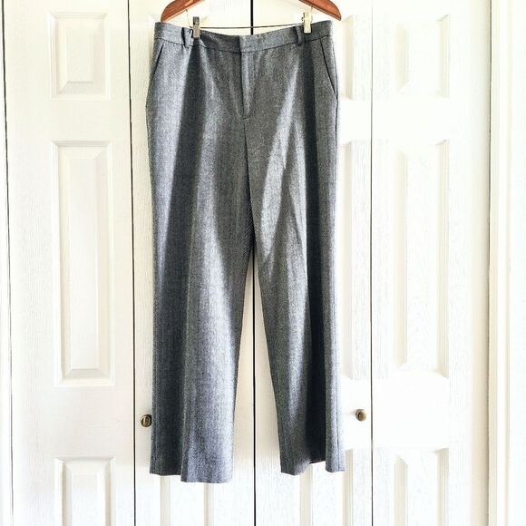 Chaps Tweed Herringbone Wool Lined Women's Pants Trousers, US Size 14 - Picture 1 of 5